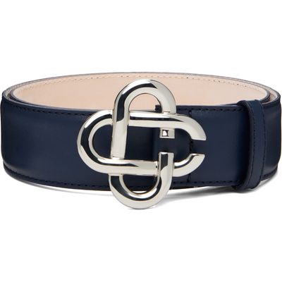 Casablanca Casablanca Navy Classic Leather CC Logo Belt