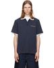 Casablanca Casablanca Navy Laurel Pique Short Sleeve Polo - 1