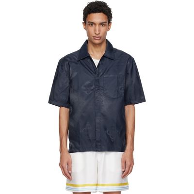 Casablanca Casablanca Navy Monogram SS Shirt