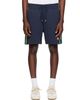Casablanca Casablanca Navy Panelled Sweat Shorts - 1