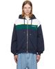 Casablanca Casablanca Navy Panelled Zip Up Hoodie - 1