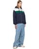 Casablanca Casablanca Navy Panelled Zip Up Hoodie - 4