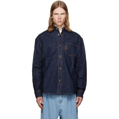 Casablanca Casablanca Navy Raw Denim Shirt