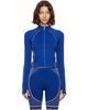 Casablanca Casablanca Navy Seamless Zip‑Up Track Jacket - 1