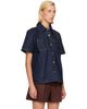 Casablanca Casablanca Navy Short Sleeve Denim Shirt - 2