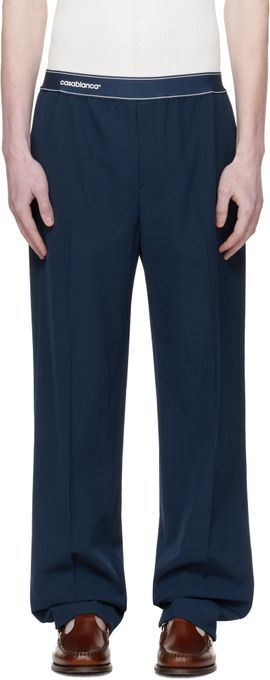 Casablanca Casablanca Navy Wool Sports Trousers