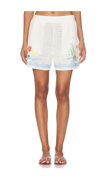 Casablanca Casablanca Oasis Crochet Beach Shorts