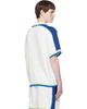 Casablanca Casablanca Off-White & Blue Short Sleeve Crochet Shirt - 3