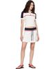 Casablanca Casablanca Off-White & Navy Knit Tennis Miniskirt - 4