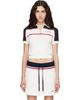 Casablanca Casablanca Off-White & Navy Knit Tennis Short Sleeve Polo - 1