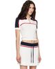 Casablanca Casablanca Off-White & Navy Knit Tennis Short Sleeve Polo - 2