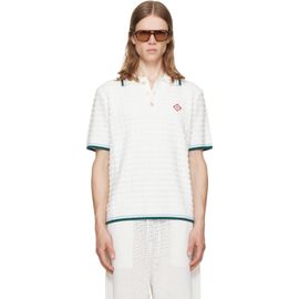 Casablanca Casablanca Off-White Boucle Short Sleeve Polo