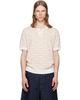 Casablanca Casablanca Off-White Knit Logo Short Sleeve Polo - 1