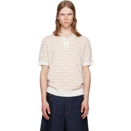Casablanca Casablanca Off-White Knit Logo Short Sleeve Polo