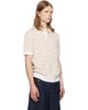 Casablanca Casablanca Off-White Knit Logo Short Sleeve Polo - 2