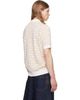 Casablanca Casablanca Off-White Knit Logo Short Sleeve Polo - 3