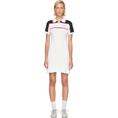 Casablanca Casablanca Off-White Knit Tennis Polo Minidress