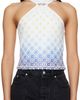 Casablanca Casablanca Off-White Printed Draped Tank Top - 1