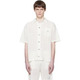 Casablanca Casablanca Off-White Short Sleeve Mesh Shirt