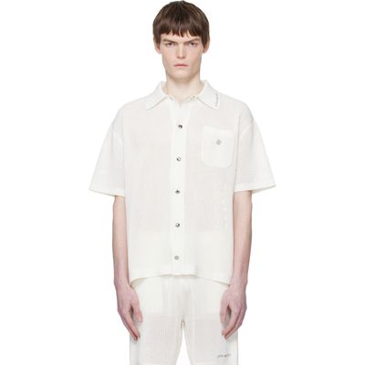 Casablanca Casablanca Off-White Short Sleeve Mesh Shirt