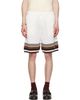 Casablanca Casablanca Off-White Tennis Stripe Crochet Shorts - 1