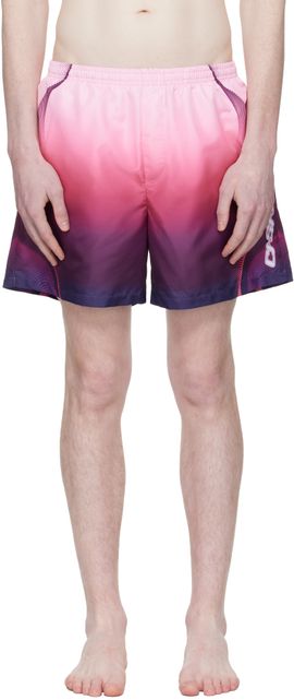 Casablanca Casablanca Pink Gradient Printed Swim Shorts