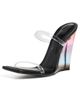 Casablanca Casablanca Plexi Wedge Sandals Black - 1