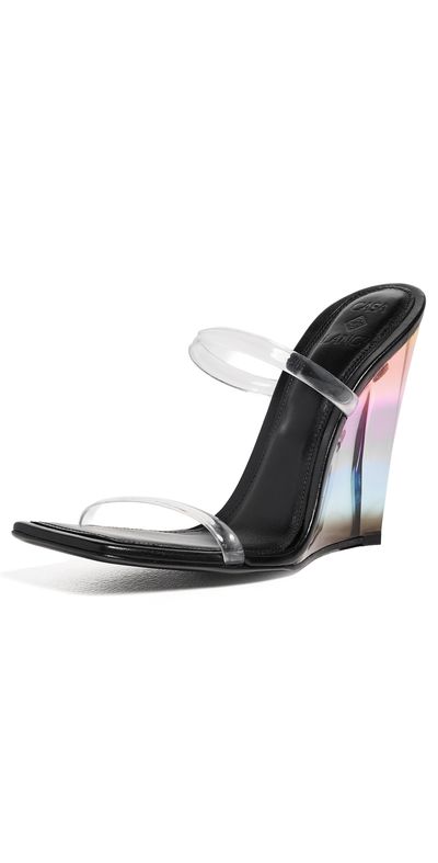Casablanca Casablanca Plexi Wedge Sandals Black