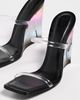 Casablanca Casablanca Plexi Wedge Sandals Black - 5