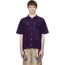 Casablanca Casablanca Purple Short Sleeve Mesh Shirt