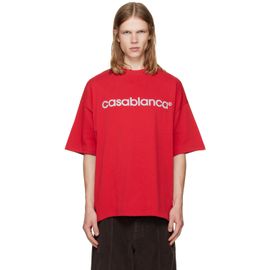 Casablanca Casablanca Red Reflective Logo Oversized T-shirt