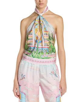Casablanca Casablanca Silk Halter Scarf Top