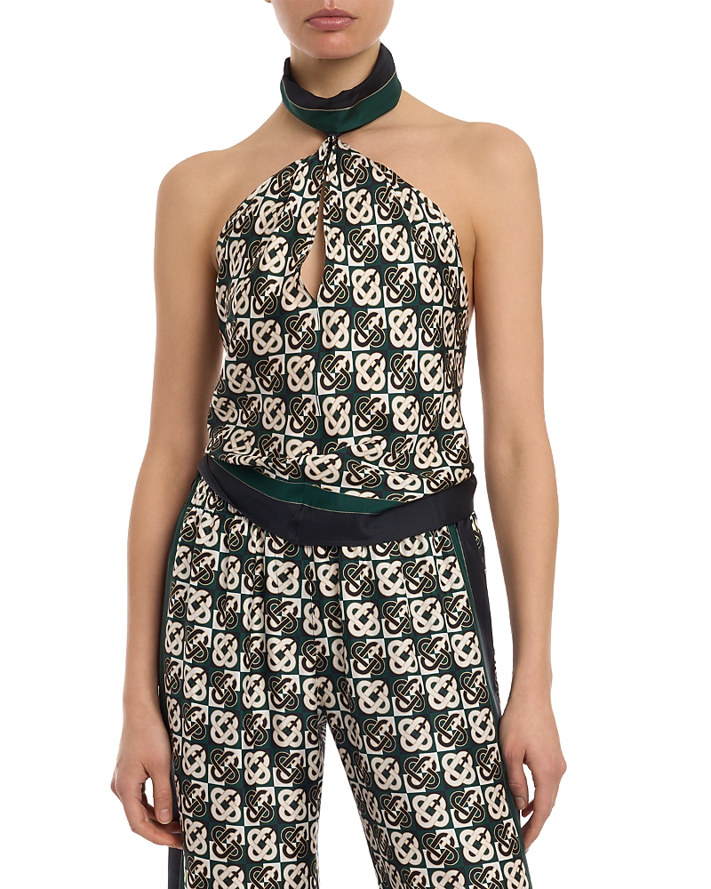 Casablanca Casablanca Silk Monogram Scarf Top