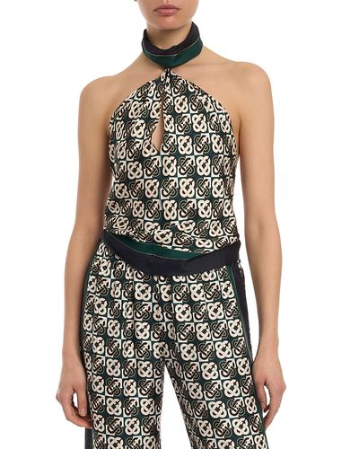 Casablanca Casablanca Silk Monogram Scarf Top