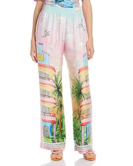 Casablanca Casablanca Silk Smocked Waist Trousers