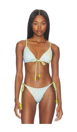 Casablanca Casablanca String Beaded Bikini Top