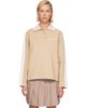 Casablanca Casablanca Tan Punto Polo Collared Sweatshirt - 1