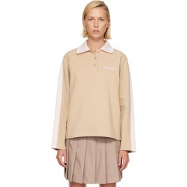 Casablanca Casablanca Tan Punto Polo Collared Sweatshirt