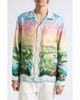 Casablanca Casablanca Tennis Club Long Sleeve Silk Twill Camp Shirt  - 1