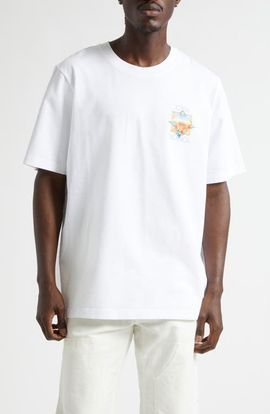 Casablanca Casablanca Tennis Landscape Classic Cotton Graphic T-Shirt