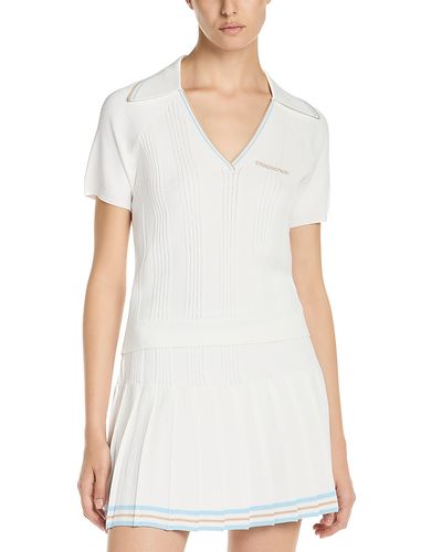 Casablanca Casablanca Tennis Ribbed Short Sleeve Polo Shirt