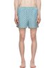 Casablanca Casablanca White & Green Cubist Monogram Printed Swim Shorts - 1