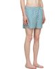 Casablanca Casablanca White & Green Cubist Monogram Printed Swim Shorts - 2