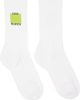 Casablanca Casablanca White Acid Lime Logo Square Socks - 1