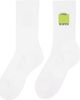 Casablanca Casablanca White Acid Lime Logo Square Socks - 2