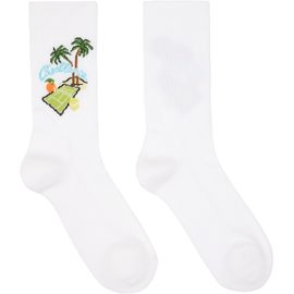 Casablanca Casablanca White Astral Plane Socks