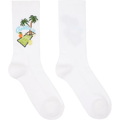 Casablanca Casablanca White Astral Plane Socks