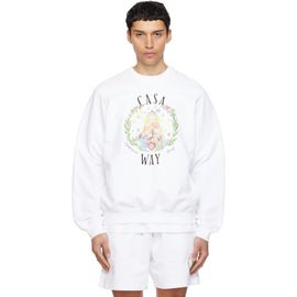 Casablanca Casablanca White 'Casa Way' Crew Neck Sweatshirt