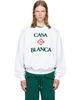 Casablanca Casablanca White Diamond Logo Embroidered Sweatshirt - 1