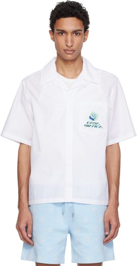 Casablanca Casablanca White Embroidered SS Shirt